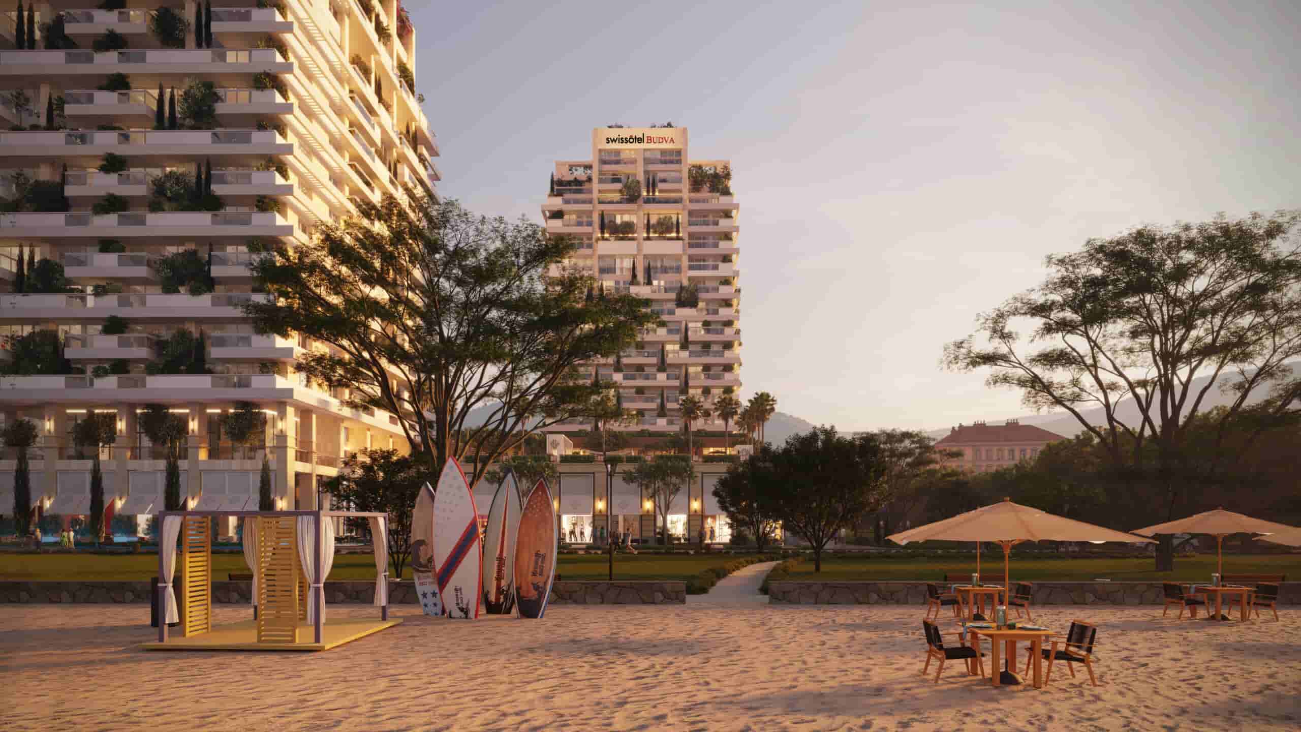 Luxurious two bedrooms apartment at the beachfront complex in Budva