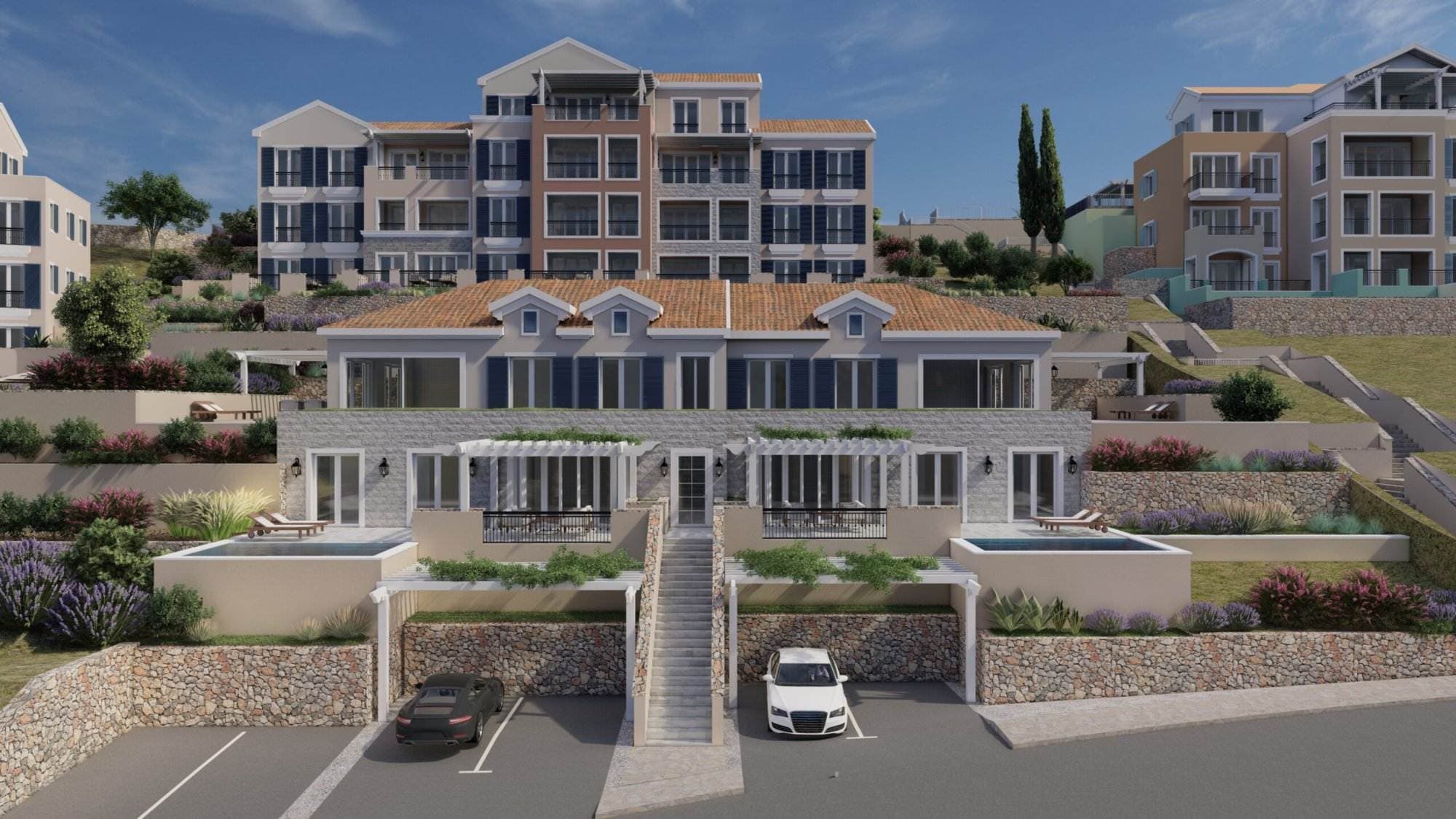Two-bedroom apartment at Jasmin building, Marina Village Lustica Bay