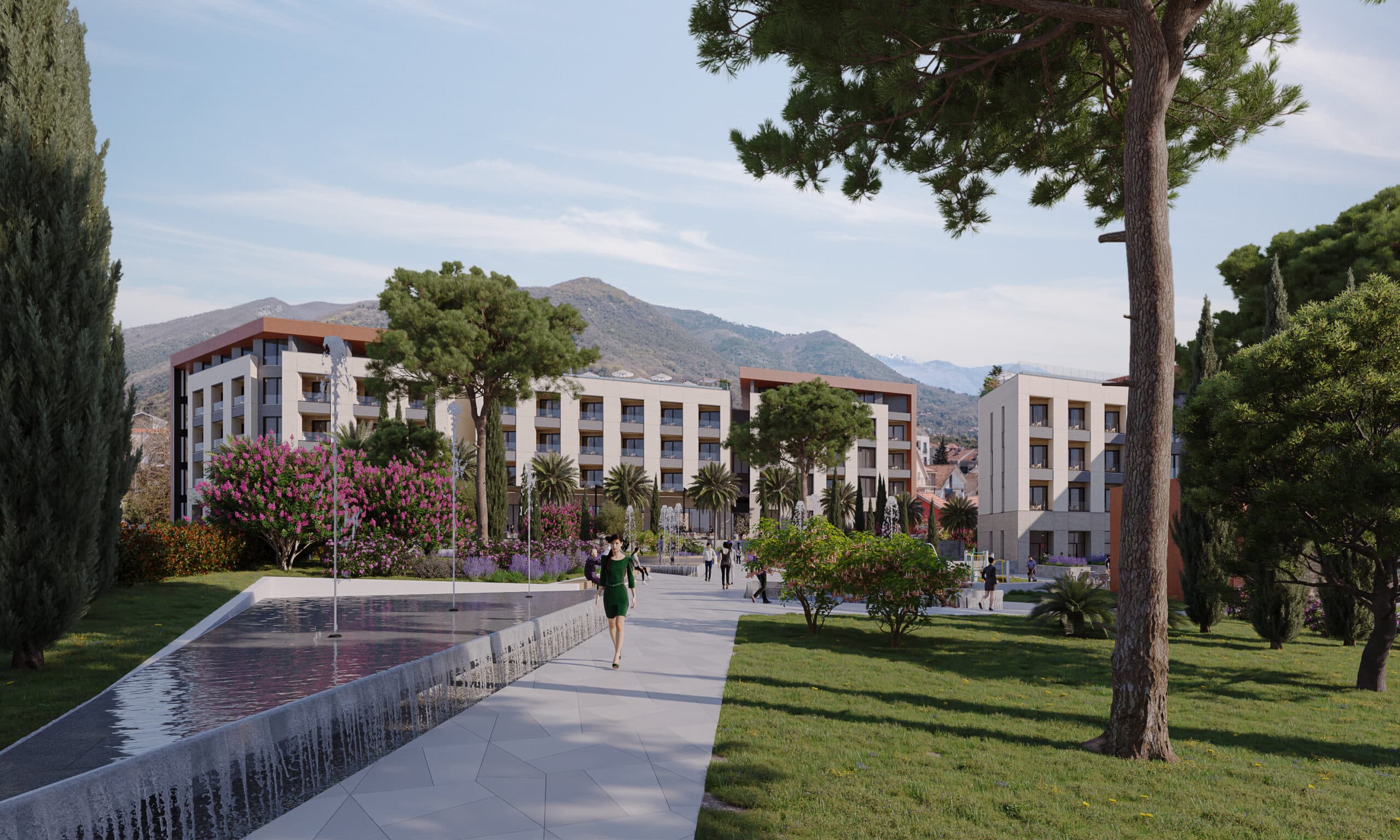 Two-bedroom residential unit available for sale in the new Luxury 5* Hotel Tivat