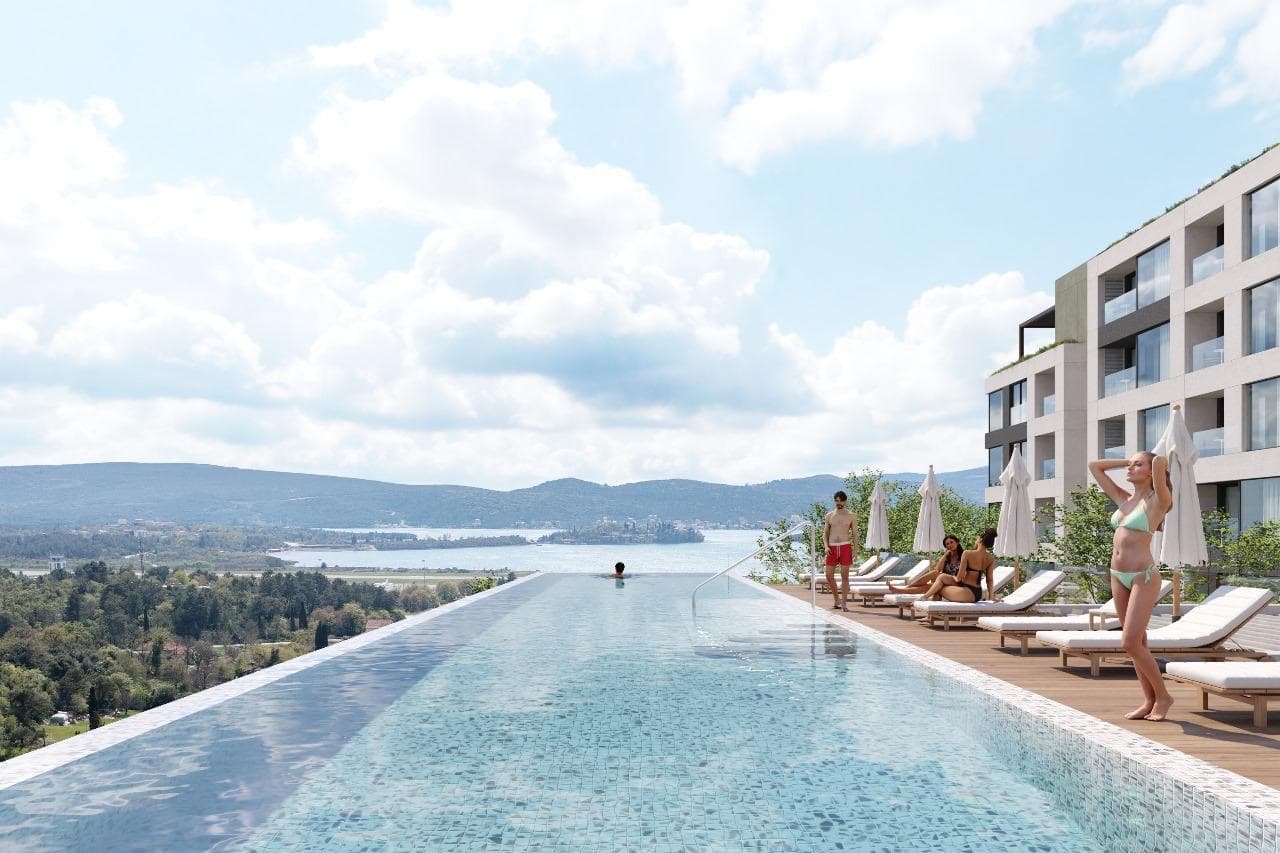 One-bedroom apartment in a brand-new residential project in Tivat