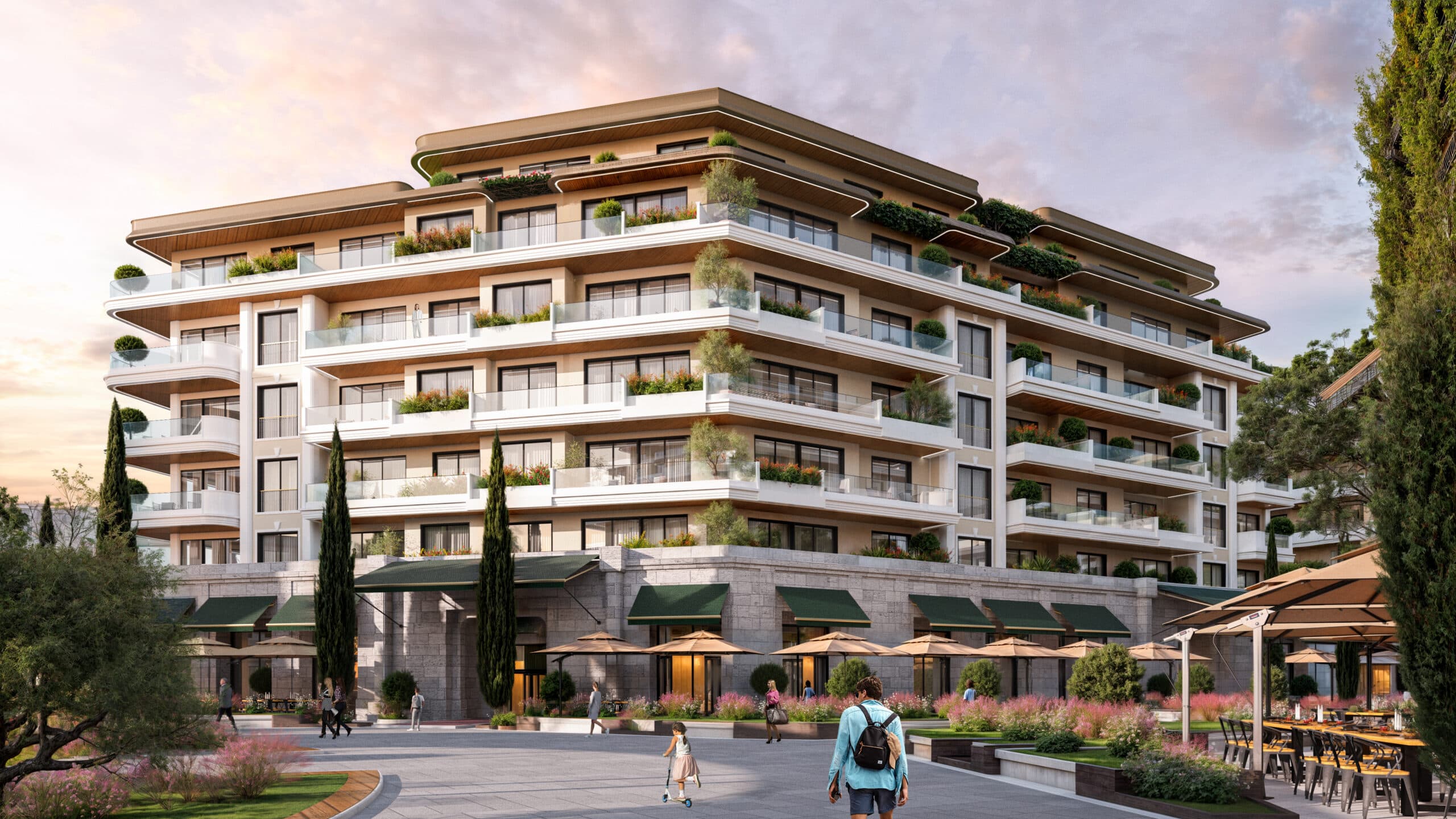 Three-bedroom apartment at the premium beachfront Hotel and Residence complex near Ulcinj