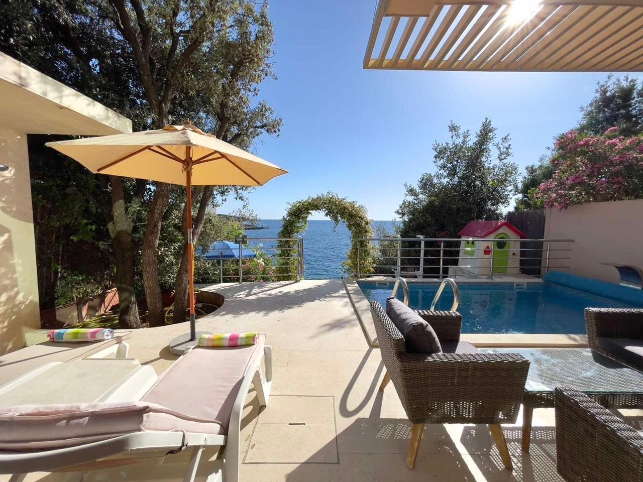 Unique Property: Modern Seafront Villa with Private Sea Access 
